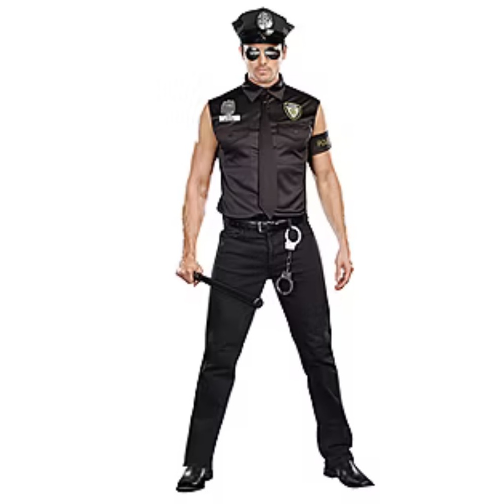 NEW Dreamgirl Dirty Cop Police Officer Ed Banger Costume Size Large Halloween